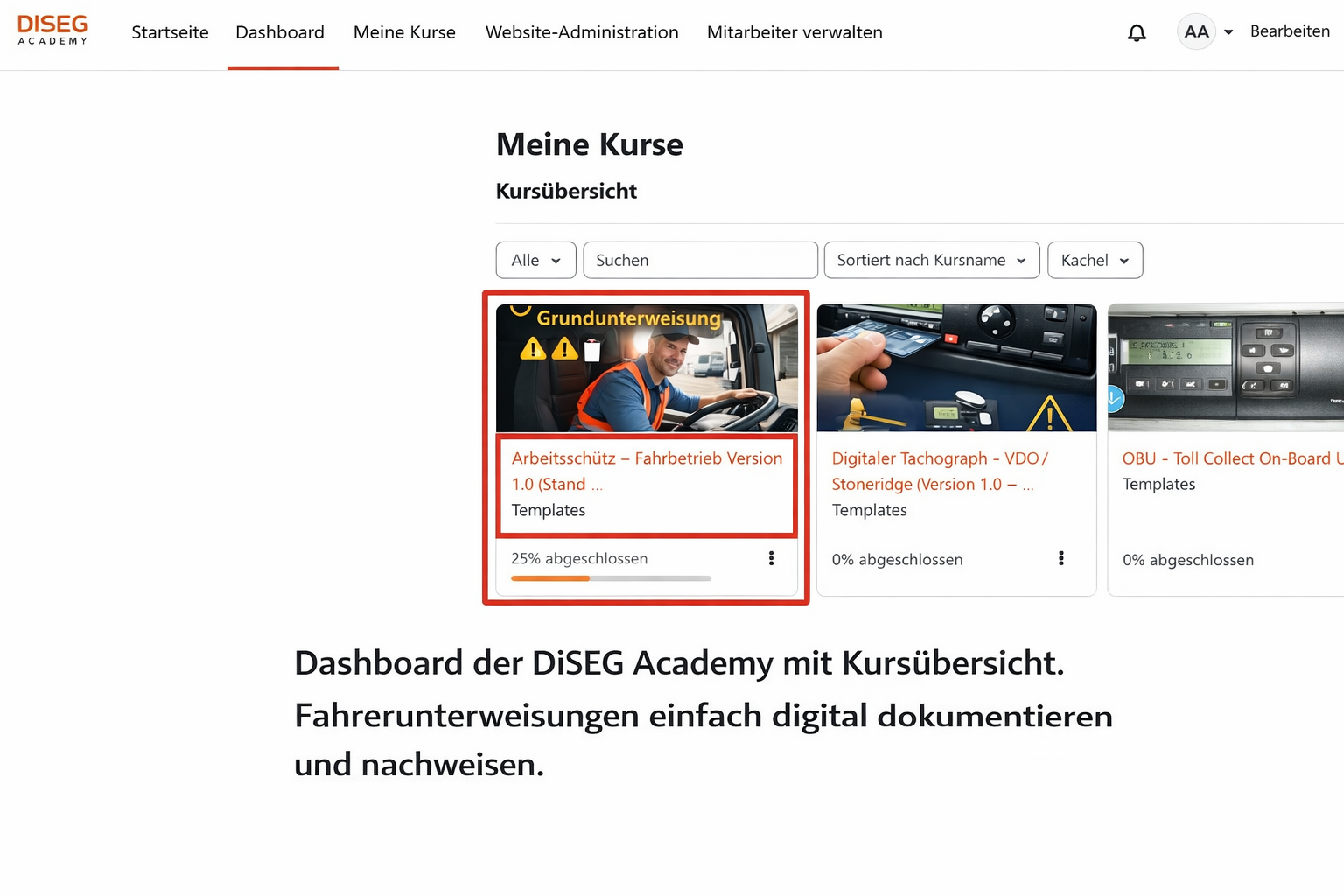 Dashboard Übersicht